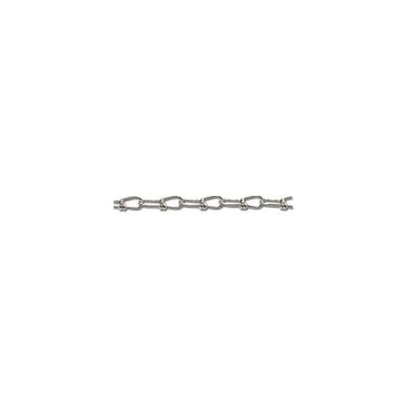 CAMPBELL CHAIN & FITTINGS Campbell 076-2024N Double Loop Chain, 255 lb Working Load Limit, #2/0, Carbon Steel, Zinc, 250 ft L 076-2024N